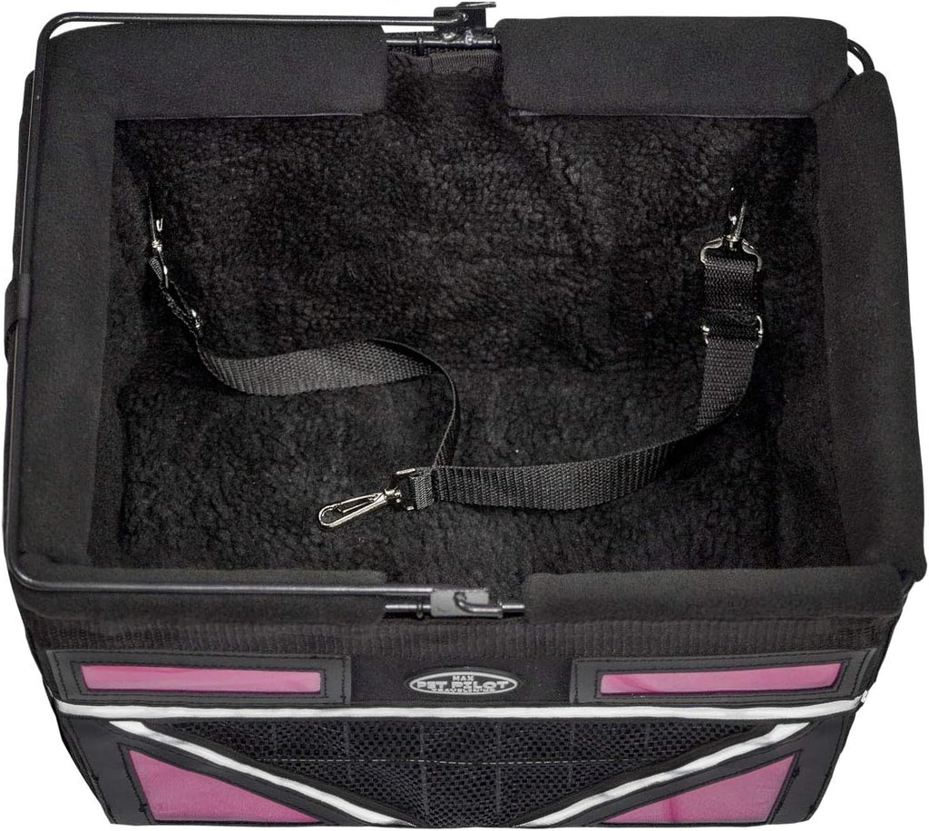 TRAVELIN K9 Pet-Pilot MAX Dog Bicycle Basket Carrier | 8 Color Options for Your Bike (Pink)