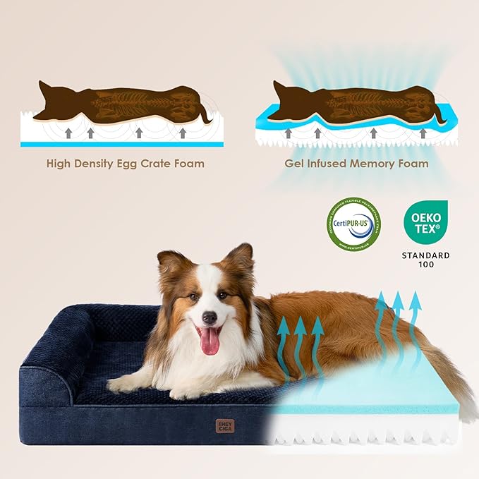 EHEYCIGA XL Dog Bed Memory Foam - Image 4