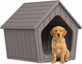 DRATO Outdoor Dog House for Small Dogs, Durable Resin Dog Shelter by DRATOprovidesawarmandcozy
