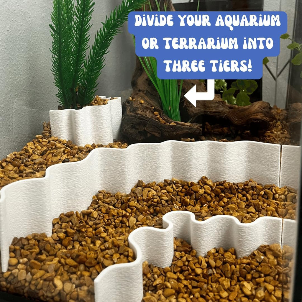 REEFSHAPE Aquarium or Terrarium Substrate Cliffs Combo Pack | Separate Substrate Layers in Aquariums or Terrariums to Create Cliffs & Depth | Made in USA (Cliff Combo, White)