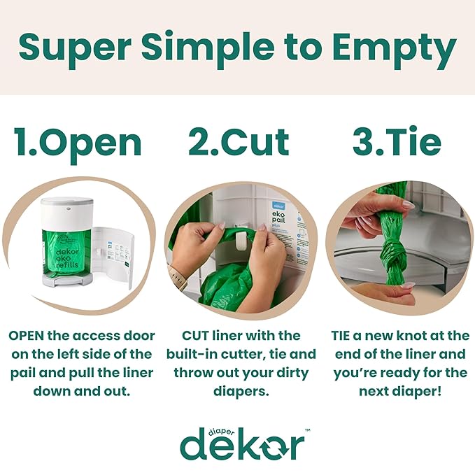 Diaper Dekor CLASSIC Diaper Pail Refills | 4 Count Unscented | Exclusive - Image 4