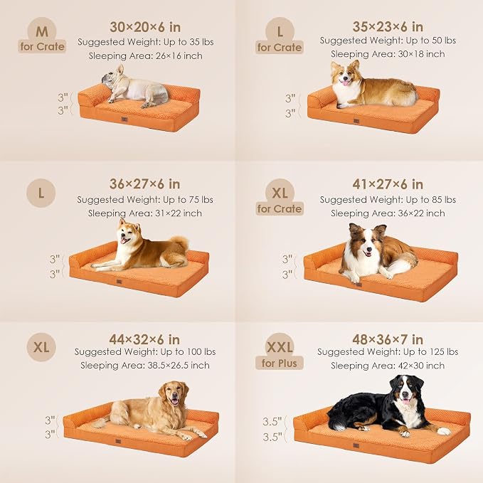 EHEYCIGA XL Dog Bed Memory Foam - Image 2