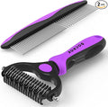 Docrok Pet Grooming Brush and Metal Comb Combo by DOCROK