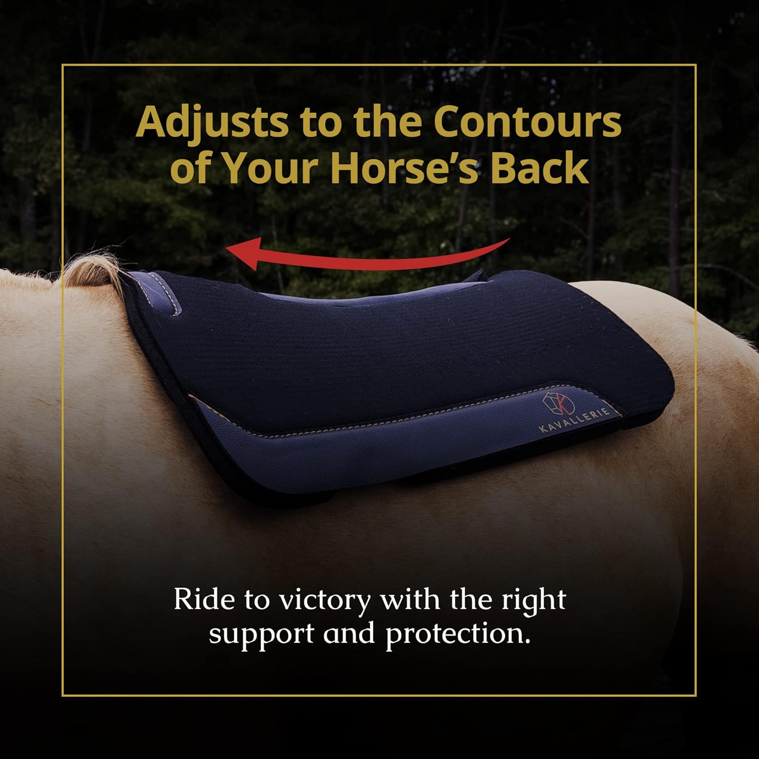 Kavallerie All-Purpose Saddle Pad with Quilted Anti-Slip Padding and Breathable Mesh Fabric for Maximum Airflow and Comfort, Works for English