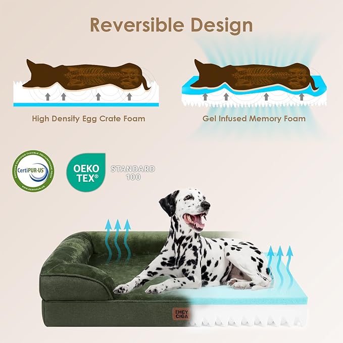EHEYCIGA Orthopedic Dog Beds for Extra Large Dogs, Waterproof Memory Foam XL - Image 3