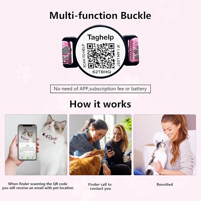 Smart QR Code Cat Collar 2-Pack - Image 5