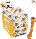 iPaw Turkey Tendons for Dogs 10 Pcs Bulk Pack, 100% Turkey and US Sourced Raw by iPawPawsomePetSupplies