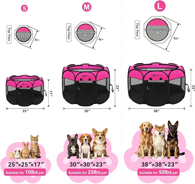 Siedihit Dog Cat Playpen, Large Puppy Pet Playpen, Dog Crate Tent Cage - Image 2