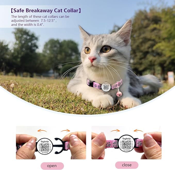 Smart QR Code Cat Collar 2-Pack - Image 2