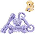4 Pack Puppy Toys for 2-8 Months Puppies Cute Purple Teething Toys Soft Durable by Cdyzqikm