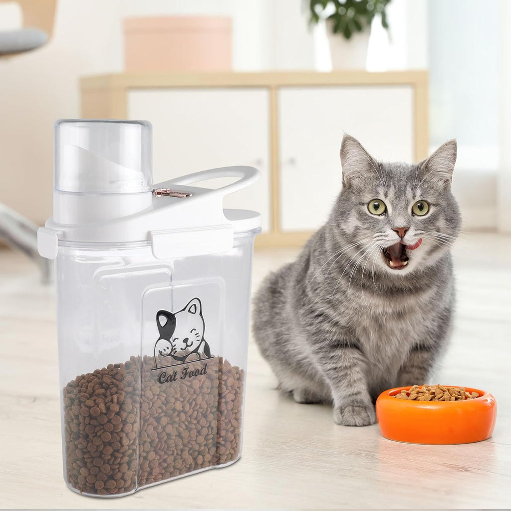Cat Food Container,Large Capacity Cat Food Storage Container with Airtight Lid,|Portable Pet Food Storage Containers for Dog Food Storing,Canned Cats Travel| BPA Free