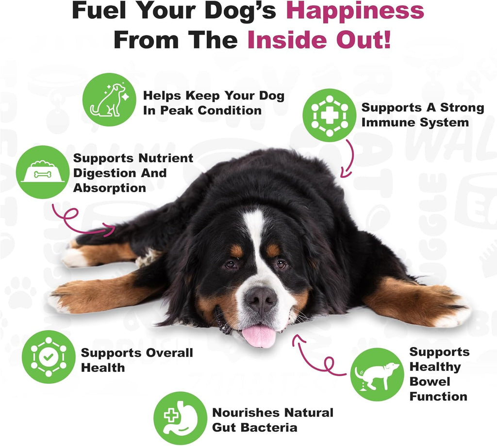 Doggie Dailies Probiotics for Dogs, Advanced Probiotics with Prebiotics, Promotes Digestive Health, Supports Immune System & Overall Health, Duck Flavor, 225 Chews