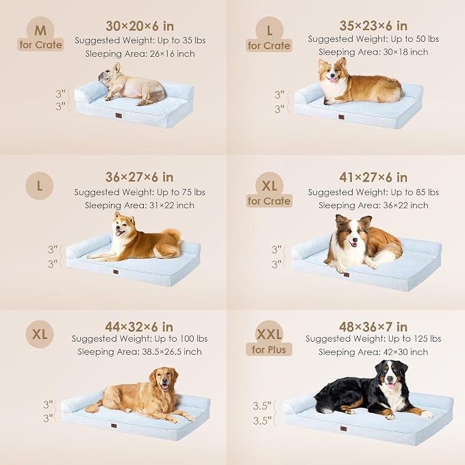 EHEYCIGA Memory Foam Dog Bed Large Size Dogs, Orthopedic Dog Bed Large - Image 2