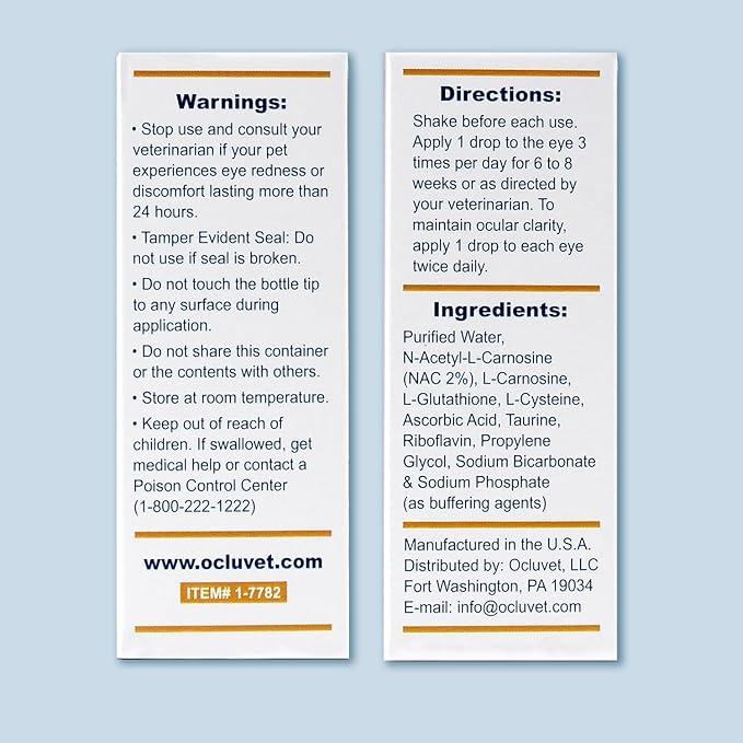 OcluVet Eye Drops for Pets | Clinically Studied Antioxidants for Pets | Made in - Image 4