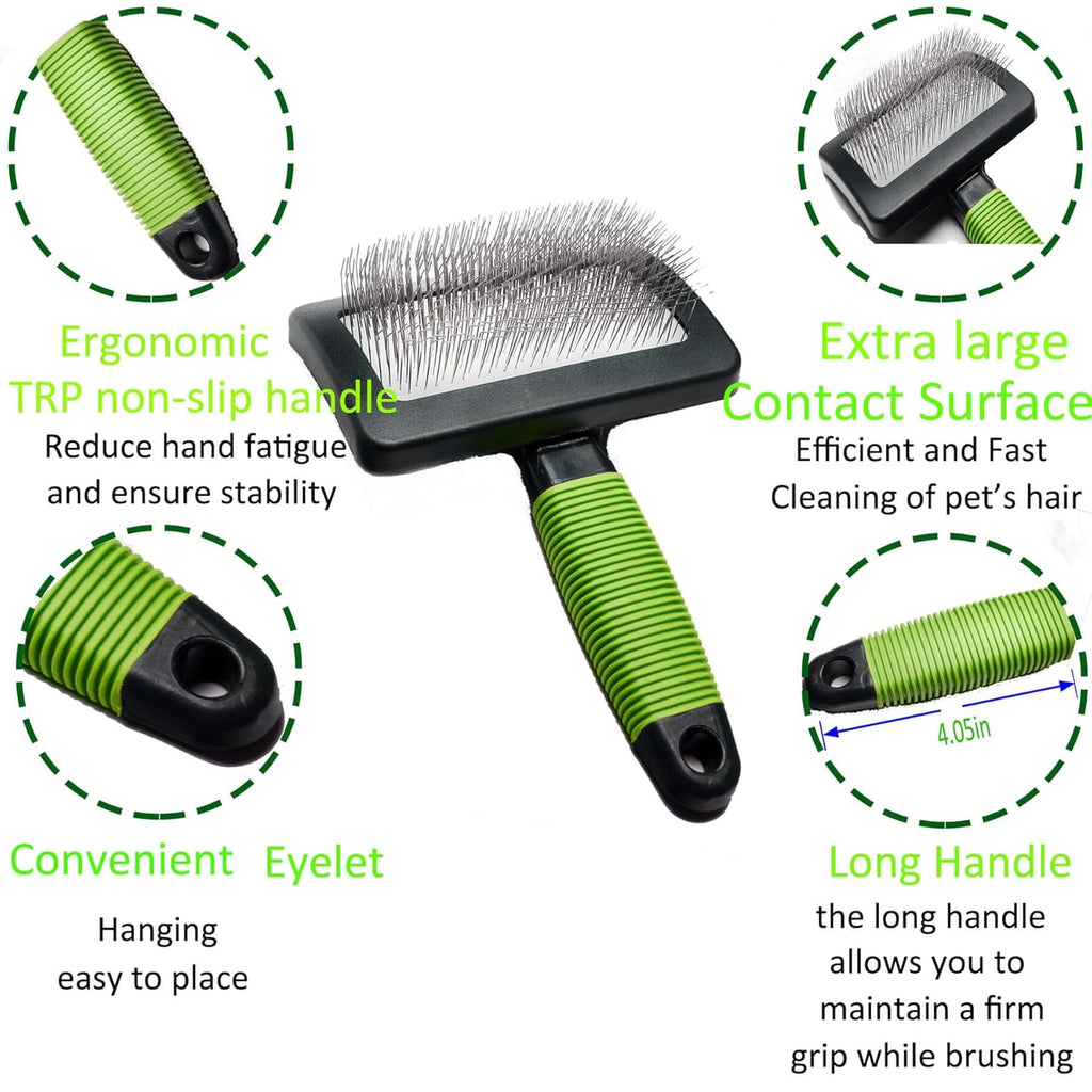 Slicker brush for dogs doodle grooming poodle with long soft pin slicker brush perfect for thick fur dogs fluffy,grooming,shedding.goldendoodle