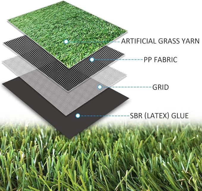 ALTRUISTIC Artificial Grass 2FTX5FT, Realistic Fake Grass Deluxe Turf Synthetic - Image 3