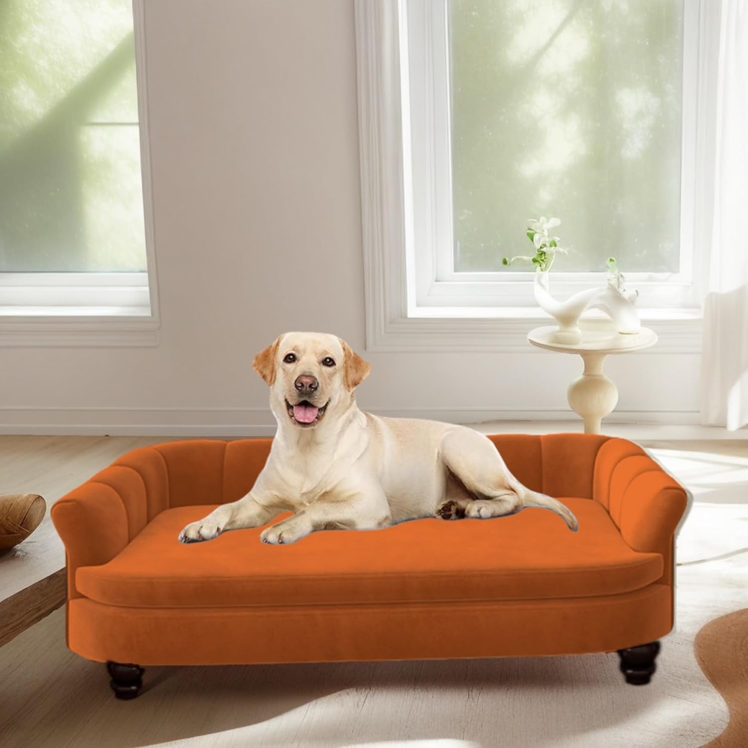 Dog Couch Sofa Bed, Comfortable Pet Sofa for Large and Medium Dogs, Soft Velvet Cushion, Durable Dog Furniture for Living Room