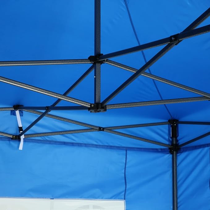 COBIZI 10x10 Pop Up Canopy with 4 Sidewall,Heavy Duty Canopy UPF 50+ All Season Wind Waterproof Commercial Outdoor Wedding Party Tents for Parties Canopy Gazebo with Roller Bag (10 x 10 ft Black)