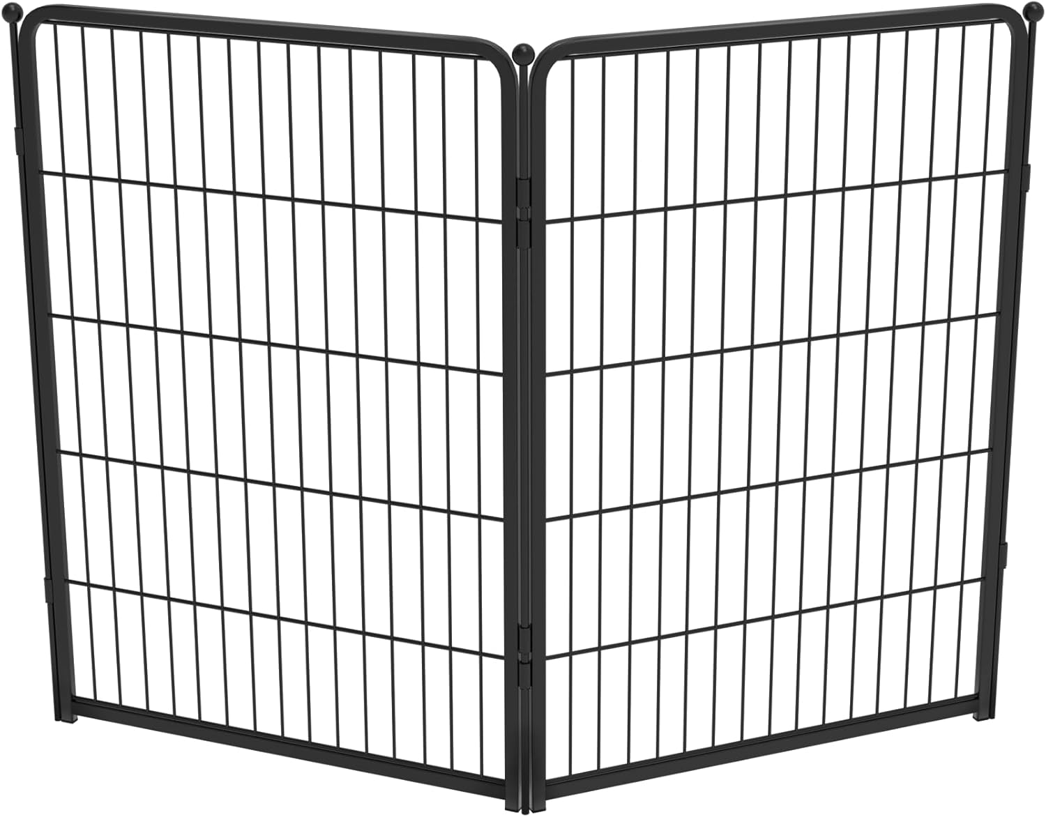 FXW Homeplus Unleashed Indoor Dog Playpen - Stress-Free and Safe Play, Heavy Duty 40 Inch 2 Wire Panels Dog Pen for Medium and Large Dogs, Black│Patented
