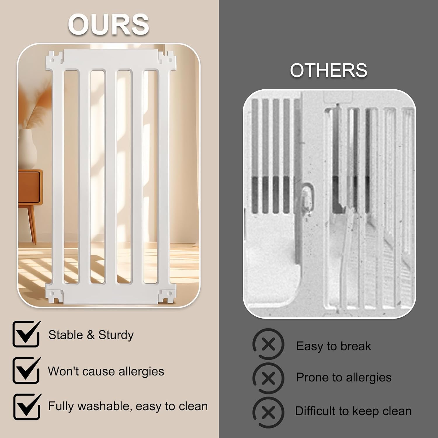 Dog Playpen with Door, 12 Panels Puppy Playpen, 25.6” H Dog Pen for Small Cats and Dogs, Pet Fence for Indoor & Outdoor, Non-Slip Pet Gate Made of Strong Plastic, White