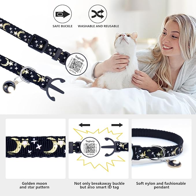 3-Pack Smart ID Cat Collar - Image 2