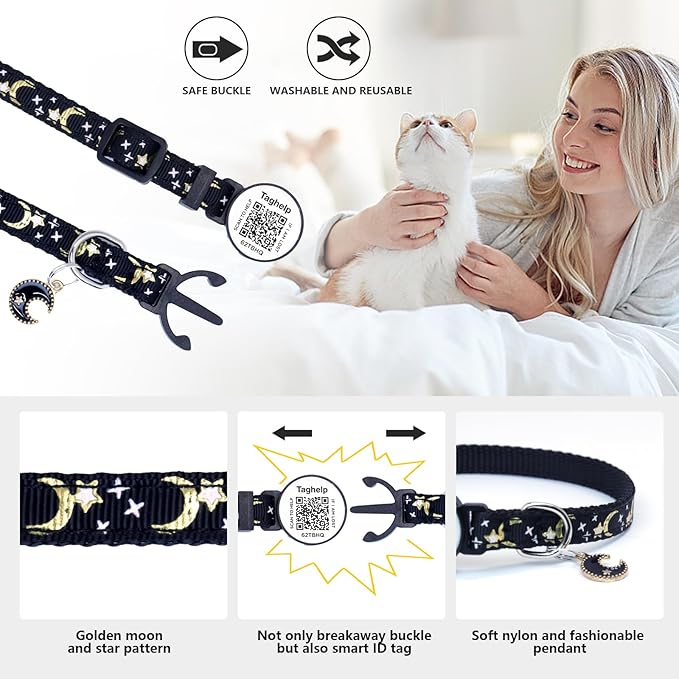 3 Pack Airtag Cat Collar, Breakaway Cat Airtag Collar - Image 2