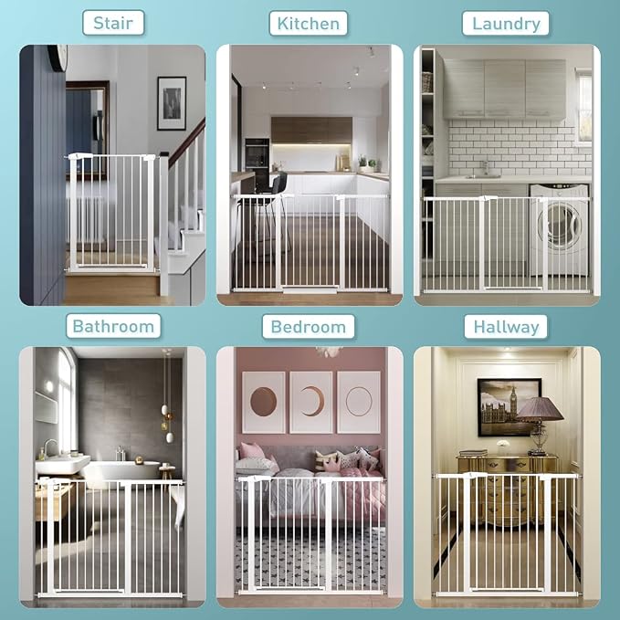 Fairy Baby 38" Extra Tall Baby Gate, 29.5"-40.5" Extra Wide Pet Gate - Image 8
