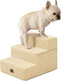 EHEYCIGA Dog Stairs for Small Dogs 13.5" H, 3-Step Dog Steps for Couch Sofa and by EHEYCIGA