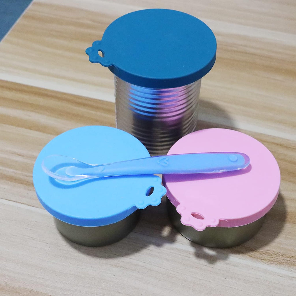 Can Lids | 4 Pack | Universal BPA Free Silicone Pet Food Can Covers | Fit Most Dog Cat Food Canned (Mix Color 4)