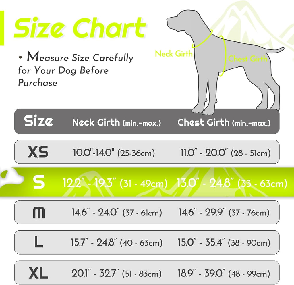 Eagloo Dog Harness Small Sized Dog, No Pull Service Vest with Reflective Strips and Control Handle, Adjustable and Comfortable for Walking, No Choke Pet Harness with 2 Metal Rings, Green, S