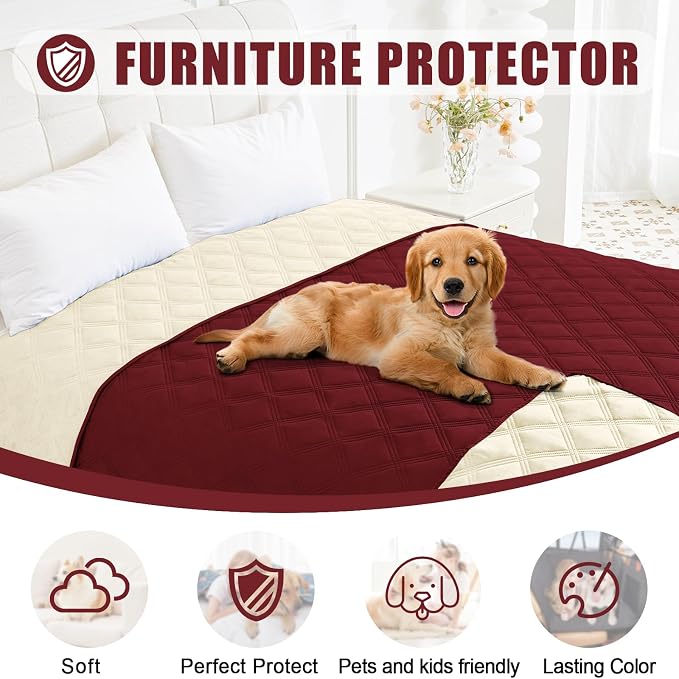 Smiry Waterproof Dog Bed Cover Blanket 40x80, Soft Reversible Pet Blanket - Image 8