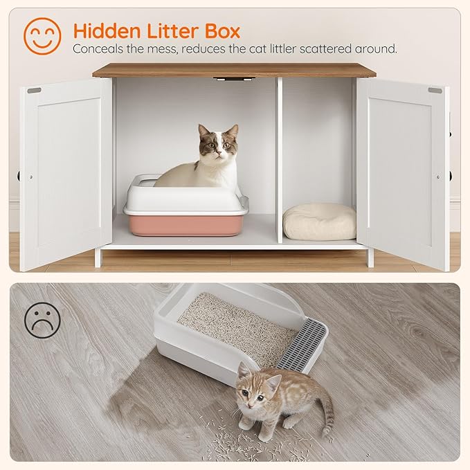 HOOBRO Litter Box Enclosure, Cat Litter Box Furniture - Image 6