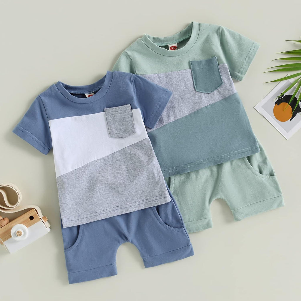 Mubineo Infant Toddler Baby Boy Summer T Shirt Shorts Outfits Short Sleeve Tee Tops Clothes Set