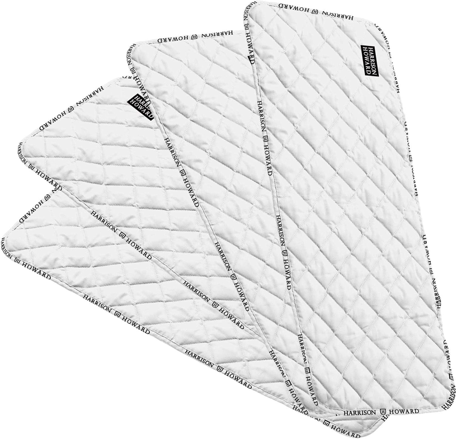 Harrison Howard Medicine-Retaining Shock-Absorbing Pressure Sores Prevention Quilted Leg Wraps for Horse Set of 4-White L