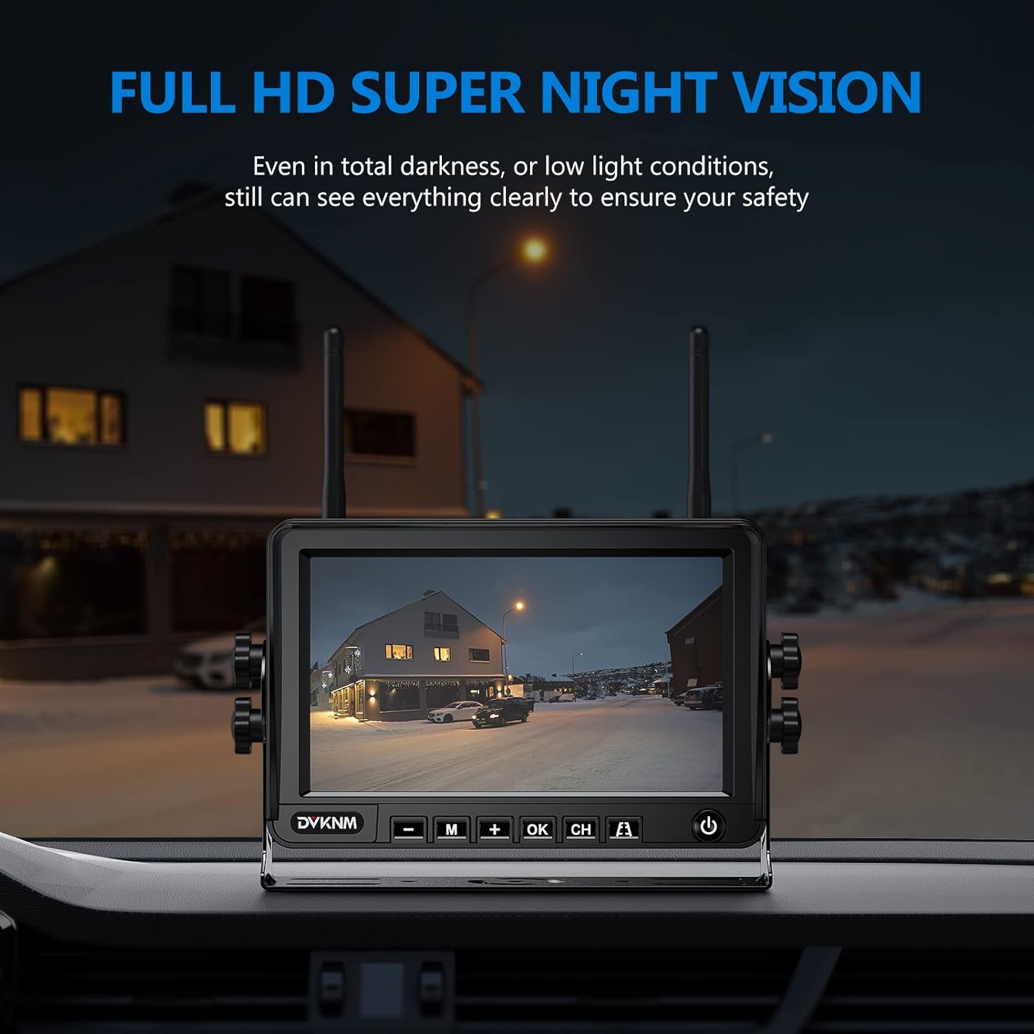 2 Magnetic Solar Wireless Backup Camera HD1080P 3 Mins DIY Installation DVR 7" IPS Monitor Rechargeable Reverse Camera System for Hitching Gooseneck Horse Trailer Fifth Wheels/Car RV Truck AP7-2