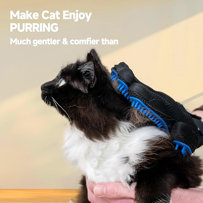 Pet Hair Remover & Pet Grooming Gloves Set - Image 7