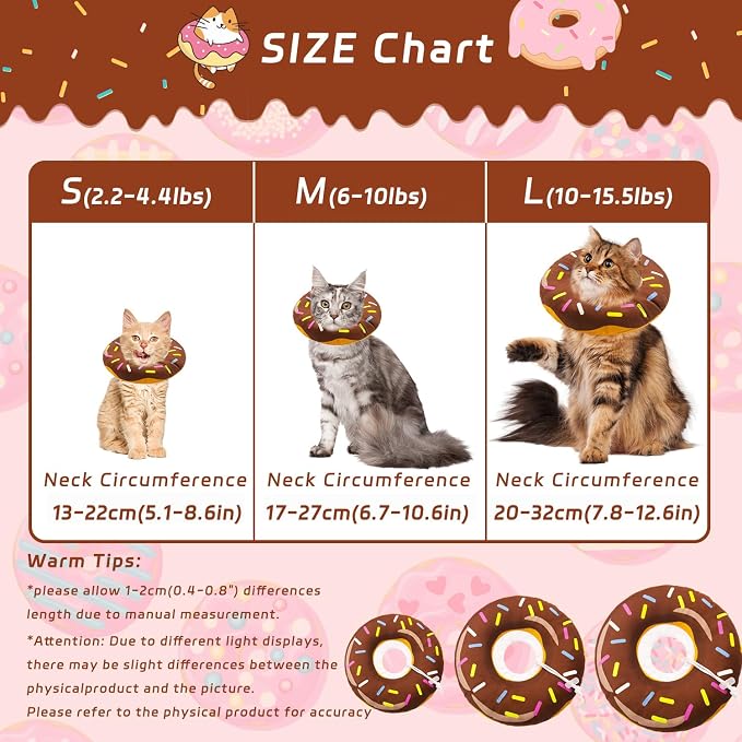 Cat Cone Collar Soft, Adjustable Cat Recovery Collars Spay Cone to Stop Licking - Image 2