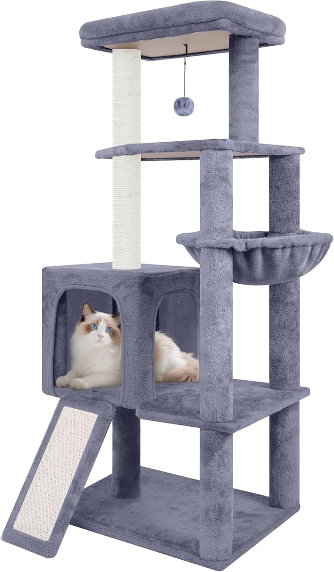 TWDEPART 55" All-in-One Cat Tree Tower by TINWEI