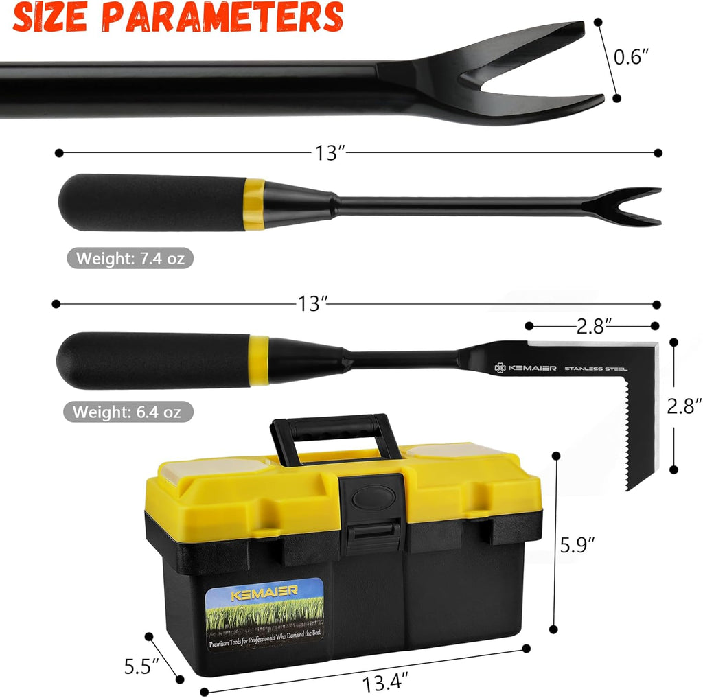 7 - Piece Gardening Tools Set, Stainless Steel Gardening Tools, Heavy - duty Hand Gardening Tools with a Toolbox, Suitable for Gardening Planting and Weeding, Gardening Gifts for Women and Men