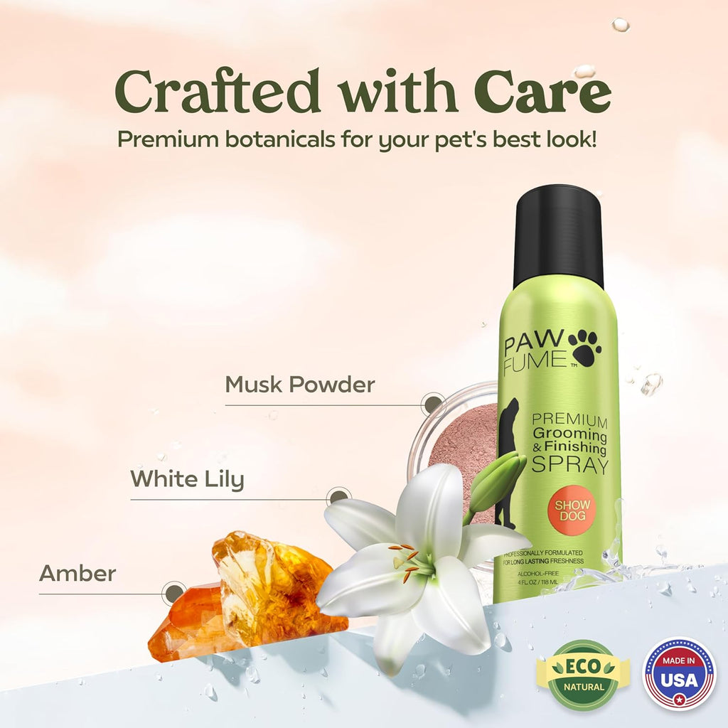 PAWFUME Dog Perfume Spray Long Lasting Scent for Grooming, Show Dog, 4-Pack – Keep Your Pup Fresh All Day – Hypoallergenic, Alcohol-Free, Detangling & Moisturizing – Salon-Quality Dog Cologne Spray