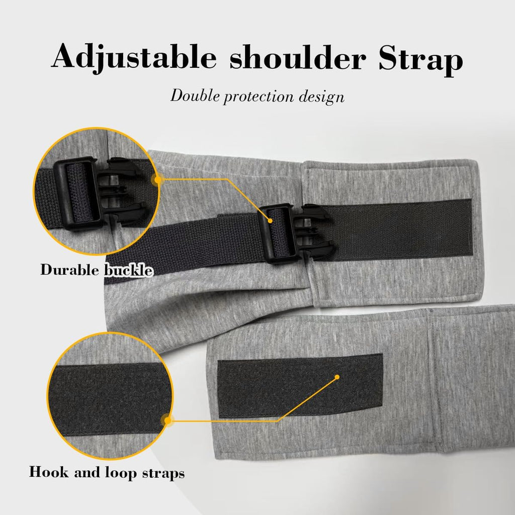 Dog & Cat Carrier Sling, Adjustable Soft Padded Shoulder Puppy Carrier, Hands-Free Dog Carrier Bag with Double Safety Buckles Premium Material for Outdoor Travel (Light Gray, L)