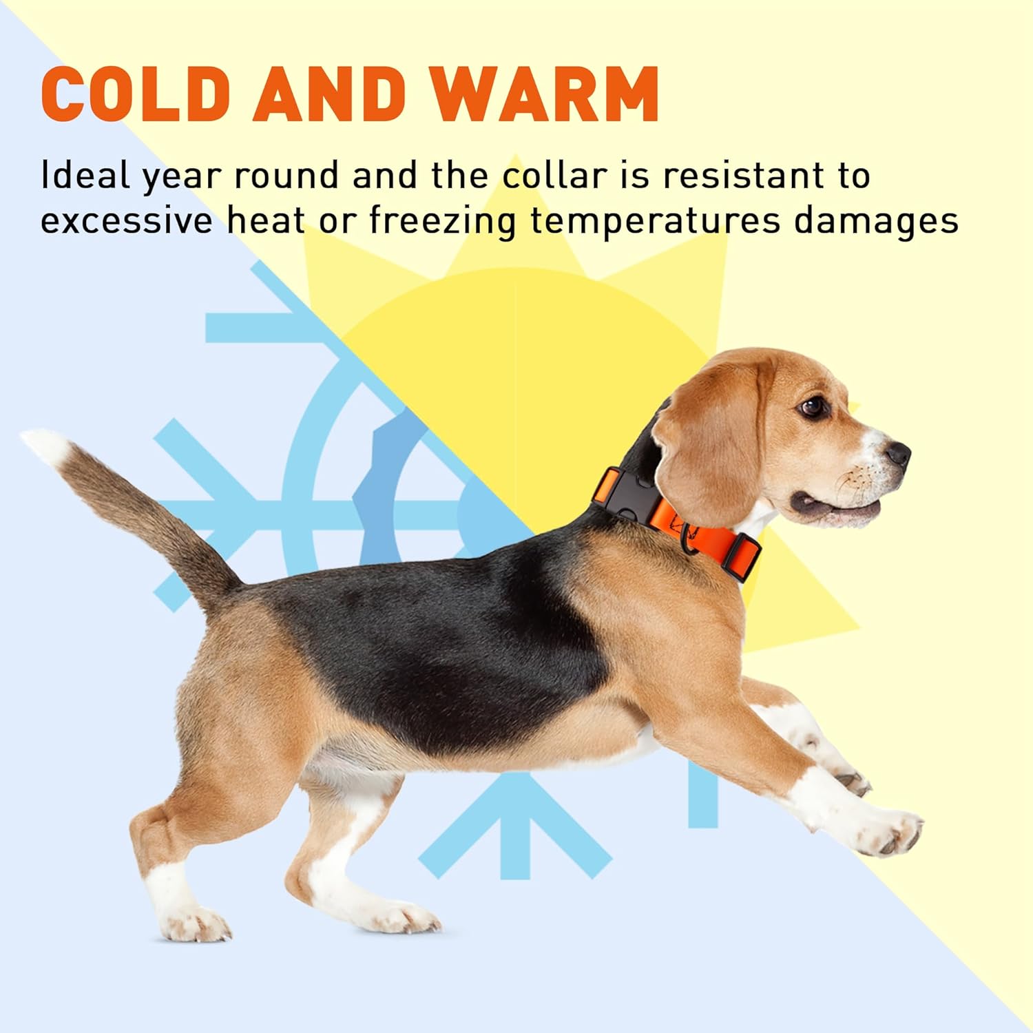 Dogline Biothane Waterproof Dog Collar with Quick Release Buckle Strong Coated Nylon Webbing with Odor- Proof for Easy Care Easy to Clean Fits Small Medium Large Dogs, Orange 5/8" W 9-14" L
