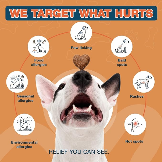 180 Chews Dog Allergy Chews, Itching Skin Relief, Natural Dog Allergy Relief - Image 3