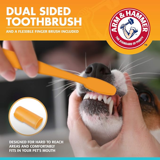 Arm & Hammer for Pets Fresh Breath Dog Dental Kit, Toothpaste, Toothbrush - Image 3