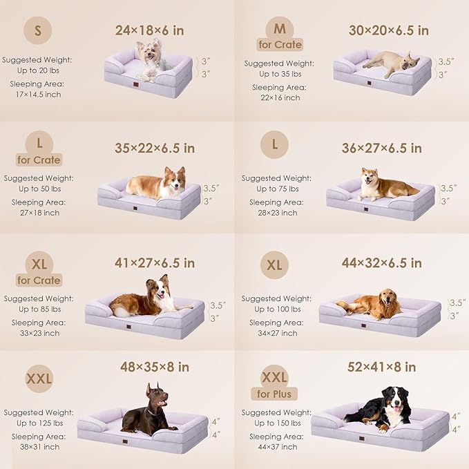 EHEYCIGA Orthopedic Dog Beds for Large Dogs, Waterproof Memory Foam Large Dog - Image 2