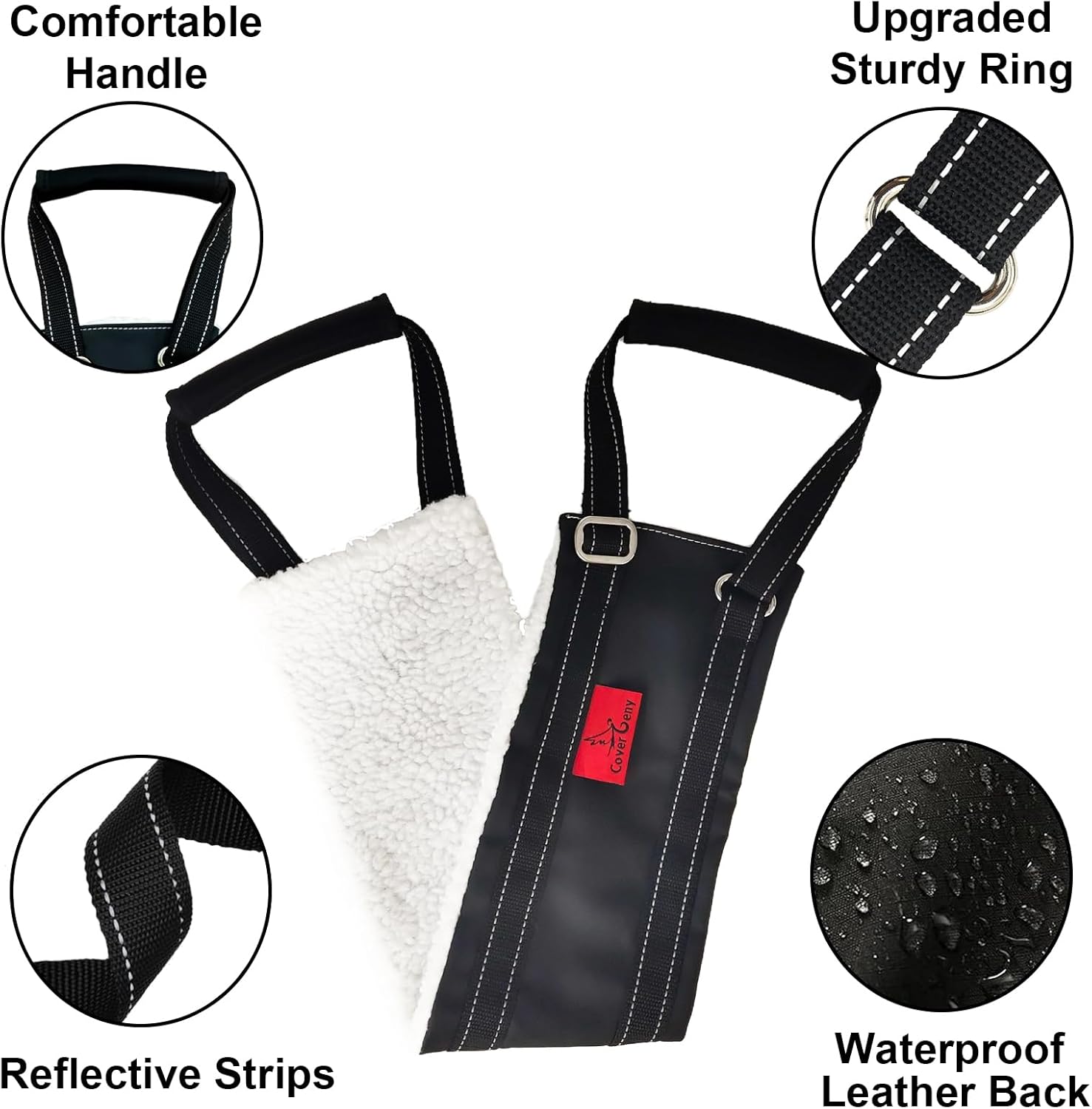 Leather Dog Lift Harness for Small Dogs,Doggie Walking Sling,Puppy Belly Support Strap,Pet Assist Harness for Senior,Injured,Disabled Dogs After ACL Surgery S