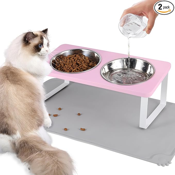 Upgraded Elevated Cat Bowls by Summark