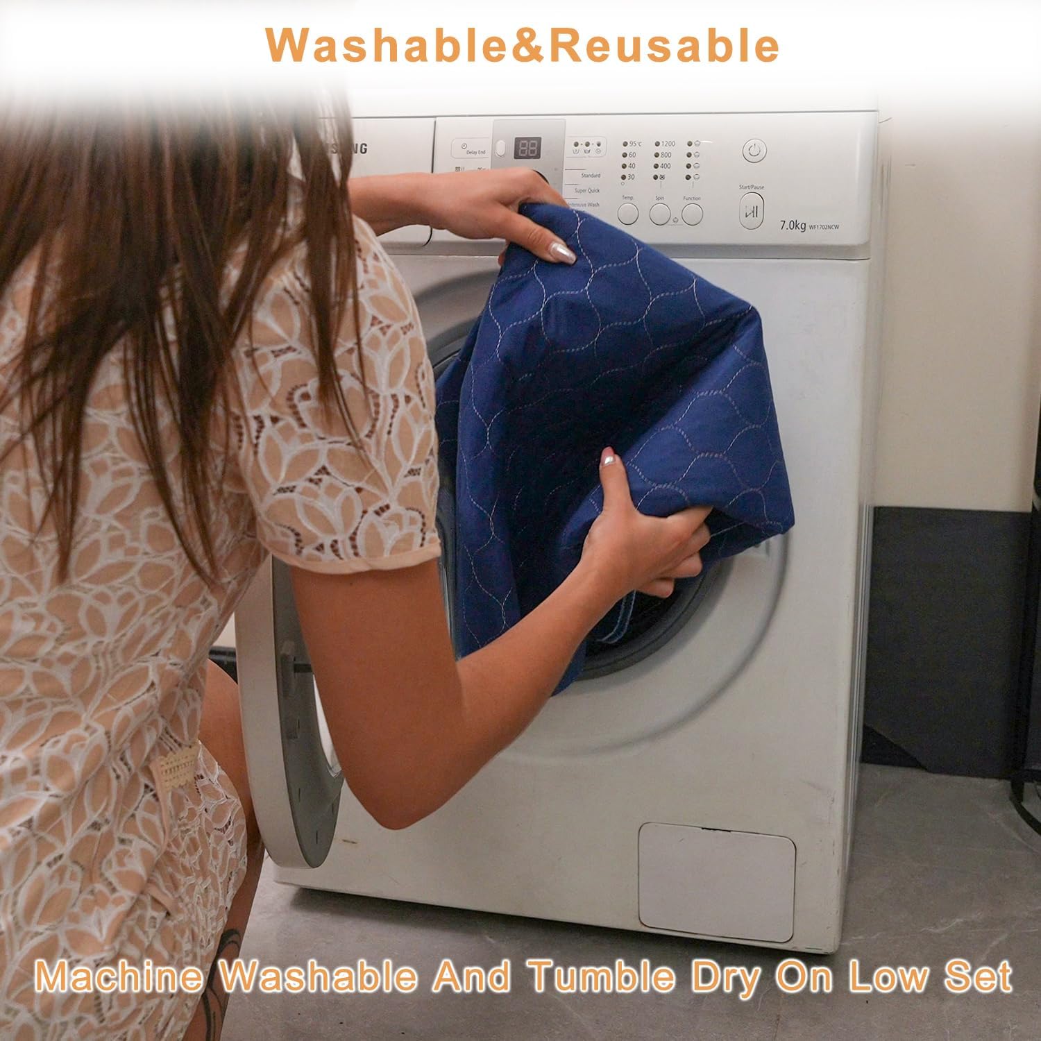 2Pack Washable Pee Pads for Dogs 18”x24”, Quick Dry Puppy Pads, Waterproof, Non Slip, Premium Reusable Dog Training Pads