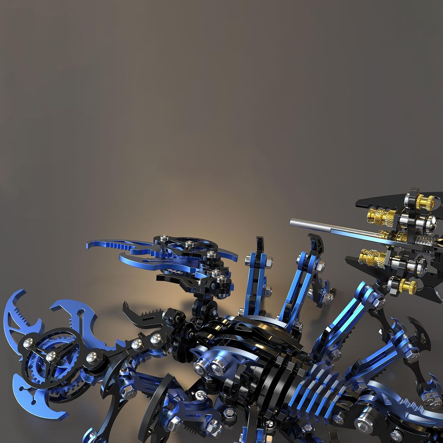 Scorpion 3D Metal Puzzles Kits for Adults Teens – 454 Pcs – Mechanical Assembly Models – 4 Hours to Build – Ideal for Gifts and Decorations (Blue and Black)