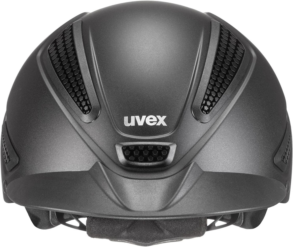 uvex perfexxion II Horse Riding Helmet for Women & Men, Black - Adjustable & Excellent Ventilated Helmet